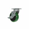 Vestil Green High-Tech Non-Marking Swivel With Brake Polyurethane 6x2 Caster CST-F40-6X2DT-SWB